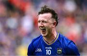 20 July 2025; Jake Morris of Tipperary celebrates after his side's victory in the GAA Hurling All-Ireland Senior Championship final match between Cork and Tipperary at Croke Park in Dublin. Photo by Piaras Ó Mídheach/Sportsfile