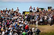 20 July 2025; Rory McIlroy of Northern Ireland plays a shot from the rough on the 17th hole during the final round of The 153rd Open Championship at Royal Portrush Golf Club in Portrush, Antrim. Photo by Ramsey Cardy/Sportsfile