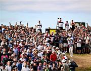 20 July 2025; Rory McIlroy of Northern Ireland watches his shot from the rough on the 17th hole during the final round of The 153rd Open Championship at Royal Portrush Golf Club in Portrush, Antrim. Photo by Ramsey Cardy/Sportsfile