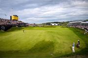 20 July 2025; Rory McIlroy of Northern Ireland chips onto the 18th green during the final round of The 153rd Open Championship at Royal Portrush Golf Club in Portrush, Antrim. Photo by Ramsey Cardy/Sportsfile