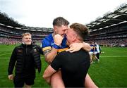 20 July 2025; Willie Connors of Tipperary celebrates with Kieran Cummins after the GAA Hurling All-Ireland Senior Championship final match between Cork and Tipperary at Croke Park in Dublin. Photo by Stephen McCarthy/Sportsfile