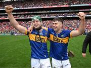 20 July 2025; Brothers Darragh and Conor Stakelum of Tipperary celebrate after the GAA Hurling All-Ireland Senior Championship final match between Cork and Tipperary at Croke Park in Dublin. Photo by Ray McManus/Sportsfile