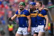 20 July 2025; Tipperary hurlers the McGrath brothers, from left, Noel, John and Brian after their side's victory the GAA Hurling All-Ireland Senior Championship final match between Cork and Tipperary at Croke Park in Dublin. Photo by Piaras Ó Mídheach/Sportsfile