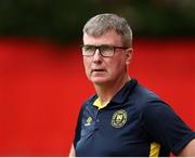 20 July 2025; St Patrick's Athletic manager Stephen Kenny during the Sports Direct Men’s FAI Cup second round match between St. Patrick’s Athletic and UCC at Richmond Park in Dublin. Photo by Michael P Ryan/Sportsfile