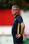 20 July 2025; St Patrick's Athletic manager Stephen Kenny during the Sports Direct Men’s FAI Cup second round match between St. Patrick’s Athletic and UCC at Richmond Park in Dublin. Photo by Michael P Ryan/Sportsfile
