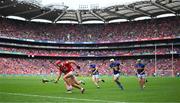 20 July 2025; Ciarán Joyce of Cork in action against Darragh McCarthy of Tipperary during the GAA Hurling All-Ireland Senior Championship final match between Cork and Tipperary at Croke Park in Dublin. Photo by Stephen McCarthy/Sportsfile