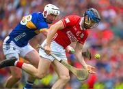 20 July 2025; Conor Lehane of Cork is tackled by Seamus Kennedy of Tipperary during the GAA Hurling All-Ireland Senior Championship final match between Cork and Tipperary at Croke Park in Dublin. Photo by Ray McManus/Sportsfile