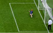 20 July 2025; Tipperary goalkeeper Rhys Shelly saves a penalty during the GAA Hurling All-Ireland Senior Championship final match between Cork and Tipperary at Croke Park in Dublin. Photo by David Fitzgerald/Sportsfile