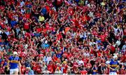 20 July 2025; Shane Barrett of Cork celebrates after scoring his side's first goal during the GAA Hurling All-Ireland Senior Championship final match between Cork and Tipperary at Croke Park in Dublin. Photo by Stephen McCarthy/Sportsfile