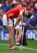 20 July 2025; Cork captain Robert Downey after his side's defeat in the GAA Hurling All-Ireland Senior Championship final match between Cork and Tipperary at Croke Park in Dublin. Photo by Piaras Ó Mídheach/Sportsfile