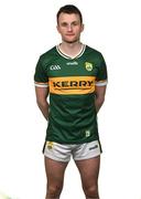 26 March 2025; Tom O'Sullivan poses for a portrait during a Kerry football squad portraits session at Kerry GAA Centre of Excellence in Currans, Kerry. Photo by Brendan Moran/Sportsfile