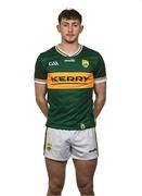 26 March 2025; Seán O'Brien poses for a portrait during a Kerry football squad portraits session at Kerry GAA Centre of Excellence in Currans, Kerry. Photo by Brendan Moran/Sportsfile