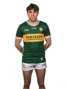 26 March 2025; Conor Geaney poses for a portrait during a Kerry football squad portraits session at Kerry GAA Centre of Excellence in Currans, Kerry. Photo by Brendan Moran/Sportsfile