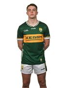 26 March 2025; Evan Looney poses for a portrait during a Kerry football squad portraits session at Kerry GAA Centre of Excellence in Currans, Kerry. Photo by Brendan Moran/Sportsfile