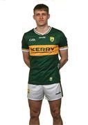 26 March 2025; Killian Spillane poses for a portrait during a Kerry football squad portraits session at Kerry GAA Centre of Excellence in Currans, Kerry. Photo by Brendan Moran/Sportsfile