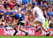 20 July 2025; John McGrath of Tipperary gathers possession before rounding Cork goalkeeper Patrick Collins and scoring his side's first goal during the GAA Hurling All-Ireland Senior Championship final match between Cork and Tipperary at Croke Park in Dublin. Photo by Piaras Ó Mídheach/Sportsfile