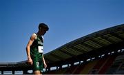 21 July 2025; Isaac Vickers of Team Ireland before competing in the boys 800m heats at Todor Proeski National Arena during day one of the 2025 European Youth Summer Olympic Festival in Skopje, North Macedonia. Photo by Tyler Miller/Sportsfile