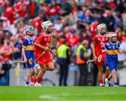 20 July 2025; Jack Morrison, Scoil Mhuire Gan Smál, Fermoy, Cork, representing Cork during the GAA INTO Cumann na mBunscol Respect Exhibition Go Games at the GAA Hurling All-Ireland Senior Championship final match between Cork and Tipperary at Croke Park in Dublin. Photo by Ray McManus/Sportsfile