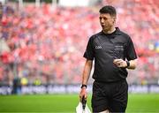 20 July 2025; Stand by referee Sean Stack during the GAA Hurling All-Ireland Senior Championship final match between Cork and Tipperary at Croke Park in Dublin. Photo by Seb Daly/Sportsfile