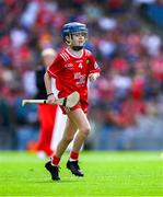 20 July 2025; Molly Dooling, St Michael's NS, Ballyduff Upper, Waterford, representing Cork, during the GAA INTO Cumann na mBunscol Respect Exhibition Go Games at the GAA Hurling All-Ireland Senior Championship final match between Cork and Tipperary at Croke Park in Dublin. Photo by Ray McManus/Sportsfile