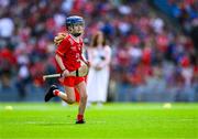 20 July 2025; Molly Dooling, St Michael's NS, Ballyduff Upper, Waterford, representing Cork, during the GAA INTO Cumann na mBunscol Respect Exhibition Go Games at the GAA Hurling All-Ireland Senior Championship final match between Cork and Tipperary at Croke Park in Dublin. Photo by Ray McManus/Sportsfile