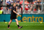 20 July 2025; Referee Sean Holland, Scoil Mhuire, Ballyhooly, Cork, during the GAA INTO Cumann na mBunscol Respect Exhibition Go Games at the GAA Hurling All-Ireland Senior Championship final match between Cork and Tipperary at Croke Park in Dublin. Photo by Seb Daly/Sportsfile