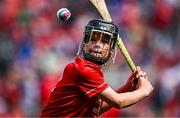20 July 2025; Eliah Kenny, Clonmoney NS, Newmarket-on-Fergus, Clare, representing Cork, during the GAA INTO Cumann na mBunscol Respect Exhibition Go Games at the GAA Hurling All-Ireland Senior Championship final match between Cork and Tipperary at Croke Park in Dublin. Photo by Seb Daly/Sportsfile