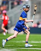 20 July 2025; Cillian Spillane, St Mary's BNS, Rathfarnham, Dublin, representing Tipperary, during the GAA INTO Cumann na mBunscol Respect Exhibition Go Games at the GAA Hurling All-Ireland Senior Championship final match between Cork and Tipperary at Croke Park in Dublin. Photo by Seb Daly/Sportsfile
