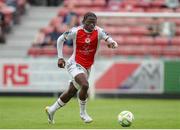 20 July 2025; Al-Amin Kazeem of St Patrick's Athletic during the Sports Direct Men’s FAI Cup second round match between St. Patrick’s Athletic and UCC at Richmond Park in Dublin. Photo by Michael P Ryan/Sportsfile