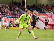 20 July 2025; UCC goalkeeper Kevin Fitzpatrick during the Sports Direct Men’s FAI Cup second round match between St. Patrick’s Athletic and UCC at Richmond Park in Dublin. Photo by Michael P Ryan/Sportsfile