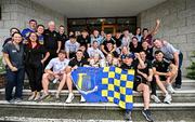 21 July 2025; All-Ireland Hurling Champions Tipperary pictured with staff and patients at Children's Health Ireland, Crumlin in Dublin after winning The Liam MacCarthy Cup at Croke Park on Sunday. Photo by Sam Barnes/Sportsfile