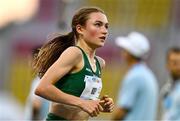 21 July 2025; Emma Hickey of Team Ireland competes in the girls 3000m final at Todor Proeski National Arena during day one of the 2025 European Youth Summer Olympic Festival in Skopje, North Macedonia. Photo by Tyler Miller/Sportsfile