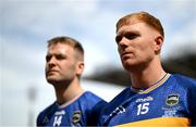 20 July 2025; Tipperary's Jason Forde, right, and John McGrath before the GAA Hurling All-Ireland Senior Championship final match between Cork and Tipperary at Croke Park in Dublin. Photo by Stephen McCarthy/Sportsfile