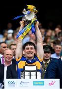 20 July 2025; Andrew Ormond of Tipperary lifts the Liam MacCarthy cup after victory in the GAA Hurling All-Ireland Senior Championship final match between Cork and Tipperary at Croke Park in Dublin. Photo by Stephen McCarthy/Sportsfile