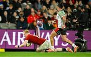 22 July 2025; Jamie Osborne of British & Irish Lions scores his side's third try during the tour match between First Nations & Pasifika XV and the British & Irish Lions at Marvel Stadium in Melbourne, Australia. Photo by Brendan Moran/Sportsfile