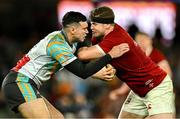 22 July 2025; Scott Cummings of British & Irish Lions is tackled by Jack Debreczeni of First Nations & Pasifika XV during the tour match between First Nations & Pasifika XV and the British & Irish Lions at Marvel Stadium in Melbourne, Australia. Photo by Brendan Moran/Sportsfile