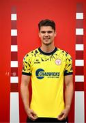 22 July 2025; New signing Wessel Speel poses for a portrait before a Shelbourne press conference at Tolka Park in Dublin. Photo by Stephen McCarthy/Sportsfile