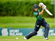 22 July 2025; Ireland batter Gaby Lewis during match two of the Women's T20 International Series between Ireland and Zimbabwe at Pembroke Cricket Club in Dublin. Photo by Sam Barnes/Sportsfile