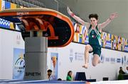 22 July 2025; Robert Ward of Team Ireland competes in the Boys All Around, during day two of the 2025 European Youth Summer Olympic Festival. The gymnastics event at this year’s EYOF is held at the Gradski Vrt competition hall in Osijek, Croatia, with the remainder of the events taking place in Skopje, North Macedonia. Photo by Filippo Tomasi/Sportsfile
