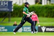 22 July 2025; Ireland batter Gaby Lewis runs to bring up her half century during match two of the Women's T20 International Series between Ireland and Zimbabwe at Pembroke Cricket Club in Dublin. Photo by Sam Barnes/Sportsfile