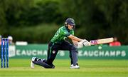 22 July 2025; Ireland batter Gaby Lewis during match two of the Women's T20 International Series between Ireland and Zimbabwe at Pembroke Cricket Club in Dublin. Photo by Sam Barnes/Sportsfile