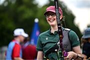 22 July 2025; Rowanna Hanlon, from Valleymount in Wicklow, representing Maynooth University and Ireland, competes in the women’s recurve qualification during day six of the FISU World University Games 2025 at Sportpark Am Hallo Stadion in Essen, Germany. Photo by Shauna Clinton/Sportsfile