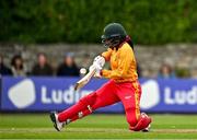 22 July 2025; Zimbabwe batter Chipo Spiwe Tiripano during match two of the Women's T20 International Series between Ireland and Zimbabwe at Pembroke Cricket Club in Dublin. Photo by Sam Barnes/Sportsfile