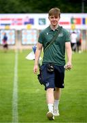 22 July 2025;Sam Delaney, from Tallaght in Dublin, representing Technological University Dublin and Ireland, collects his arrows during the men's compound individual qualification on day six of the FISU World University Games 2025 at Sportpark Am Hallo Stadion in Essen, Germany. Photo by Shauna Clinton/Sportsfile