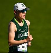 23 July 2025; Matthew Newell of Team Ireland competes in the boys 5km race walk final at Todor Proeski National Arena during day three of the 2025 European Youth Summer Olympic Festival in Skopje, North Macedonia. Photo by Tyler Miller/Sportsfile