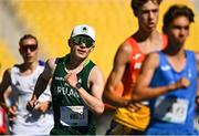 23 July 2025; Matthew Newell of Team Ireland competes in the boys 5km race walk final at Todor Proeski National Arena during day three of the 2025 European Youth Summer Olympic Festival in Skopje, North Macedonia. Photo by Tyler Miller/Sportsfile