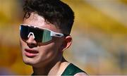 23 July 2025; Matthew Newell of Team Ireland after competing in the boys 5km race walk final at Todor Proeski National Arena during day three of the 2025 European Youth Summer Olympic Festival in Skopje, North Macedonia. Photo by Tyler Miller/Sportsfile