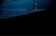 23 July 2025; Matthew Newell of Team Ireland competes in the boys 5km race walk final at Todor Proeski National Arena during day three of the 2025 European Youth Summer Olympic Festival in Skopje, North Macedonia. Photo by Tyler Miller/Sportsfile