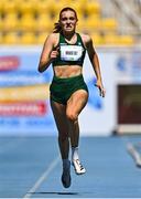23 July 2025; Molly Daly of Team Ireland competes in the girls 200m heats at Todor Proeski National Arena during day three of the 2025 European Youth Summer Olympic Festival in Skopje, North Macedonia. Photo by Tyler Miller/Sportsfile