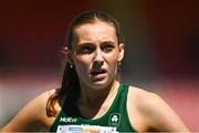 23 July 2025; Molly Daly of Team Ireland after competing in the girls 200m heats at Todor Proeski National Arena during day three of the 2025 European Youth Summer Olympic Festival in Skopje, North Macedonia. Photo by Tyler Miller/Sportsfile